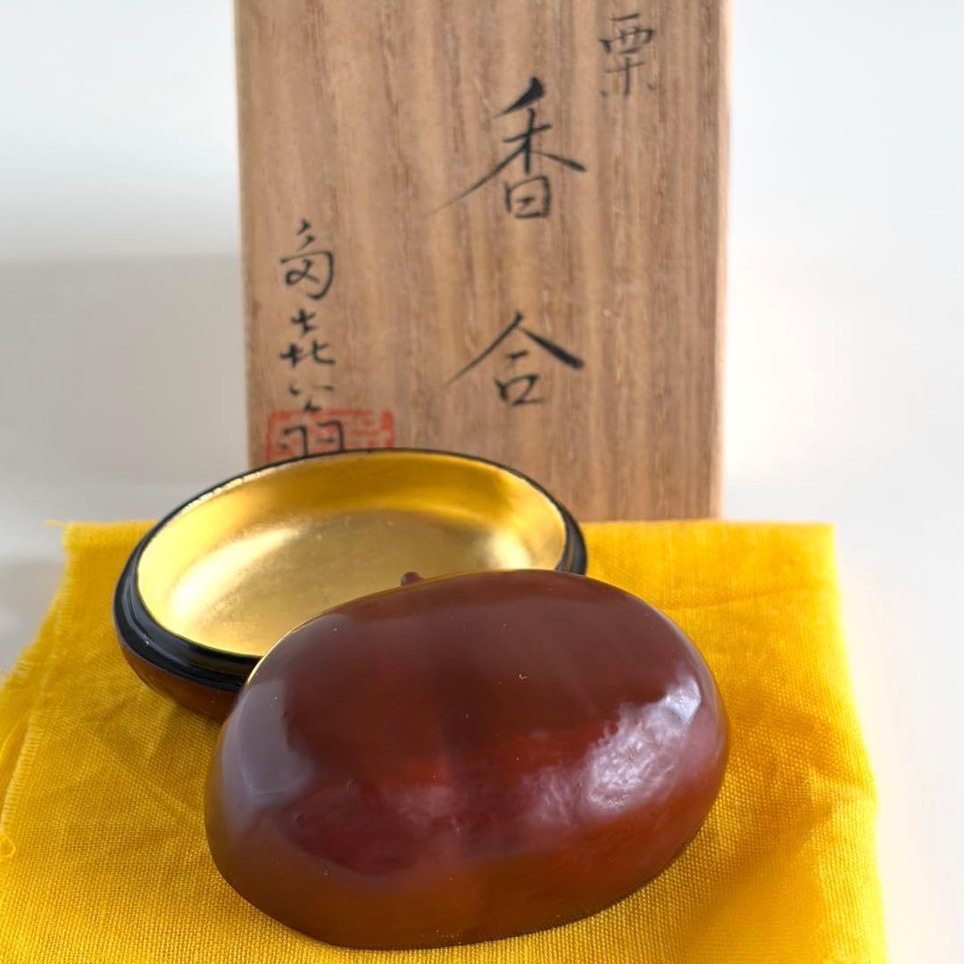 新品 畦地多喜翁 栗 香合 内金箔彩 共箱 共布 輪島塗 茶道具 茶器 炉用 Amazon.co.jp: 畦地多喜翁 栗 香合 内金箔彩 共箱 共布 輪島塗 茶道具